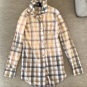 Free People long fitted plaid